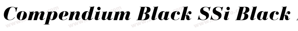 Compendium Black SSi Black Italic字体转换